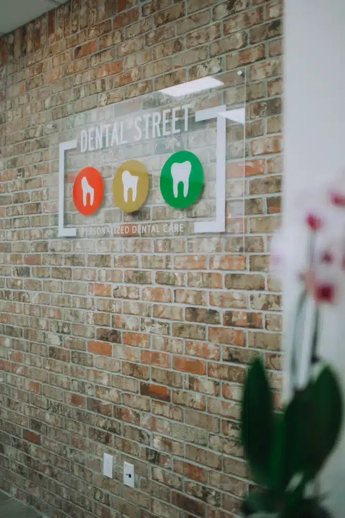 Interior image showing the logo of dental clinic Dental Street in Brownsville TX