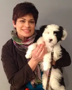 Elissa Carreras with her puppy