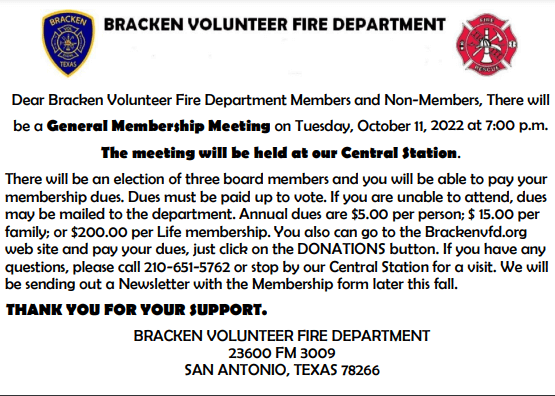 General Membership Meeting
