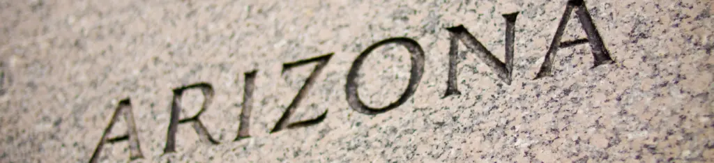 Arizona engraving