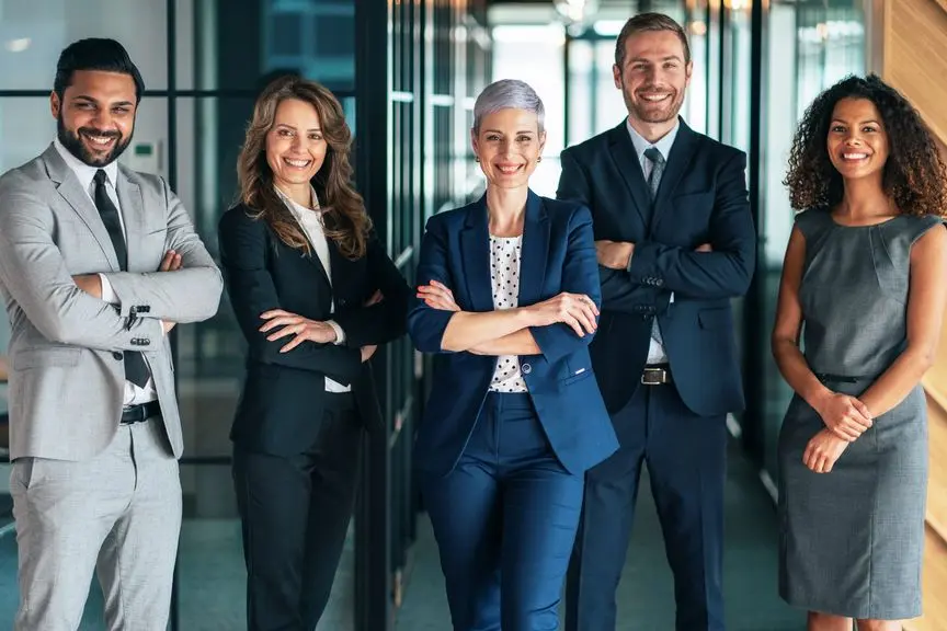 Professional Business Team in a Modern Office group of business people