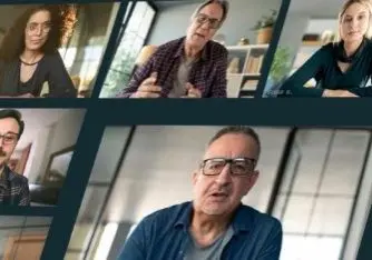 people holding a meeting virtually people holding a meeting virtually