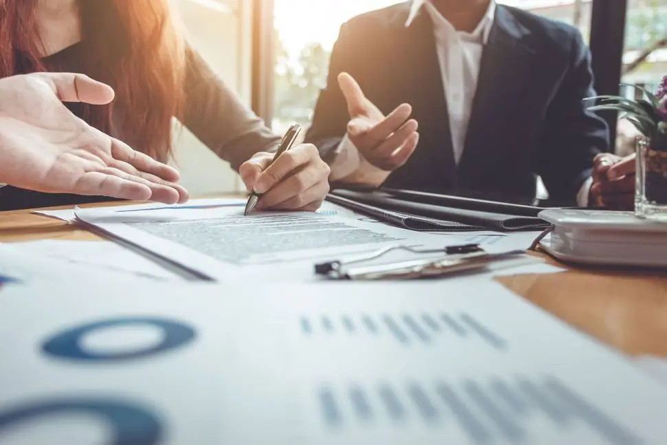 Business Signing a Contract Buy - sell house. Business Signing a Contract Buy - sell house.