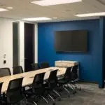 Atlanta conference room with large table and TV display
