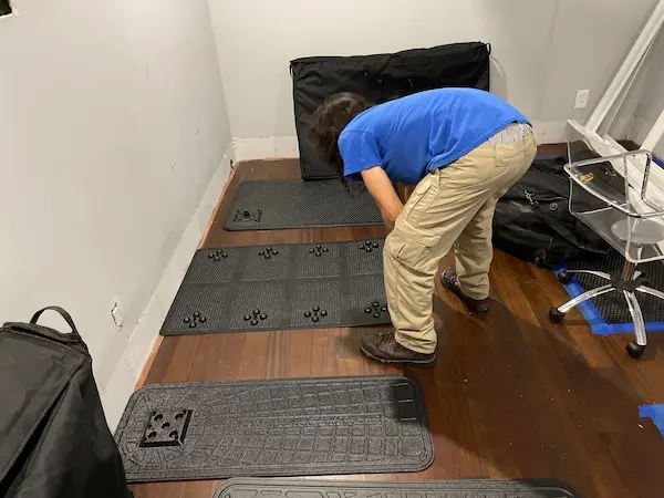 Floor Mats set up before Injectidry hookup