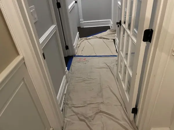 drop cloth floor protection