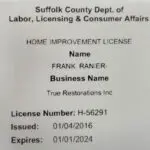 Suffolk County Home Improvement License