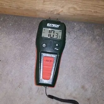Drydown monitoring of floor framing sleeper beam