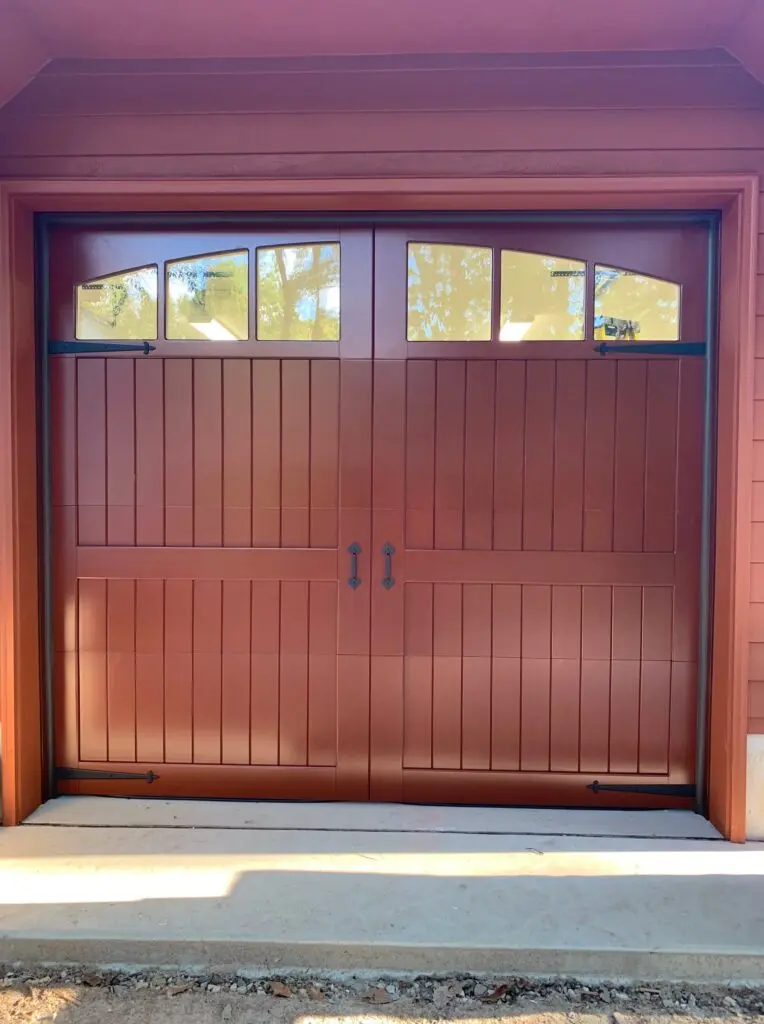 mahogany garage door