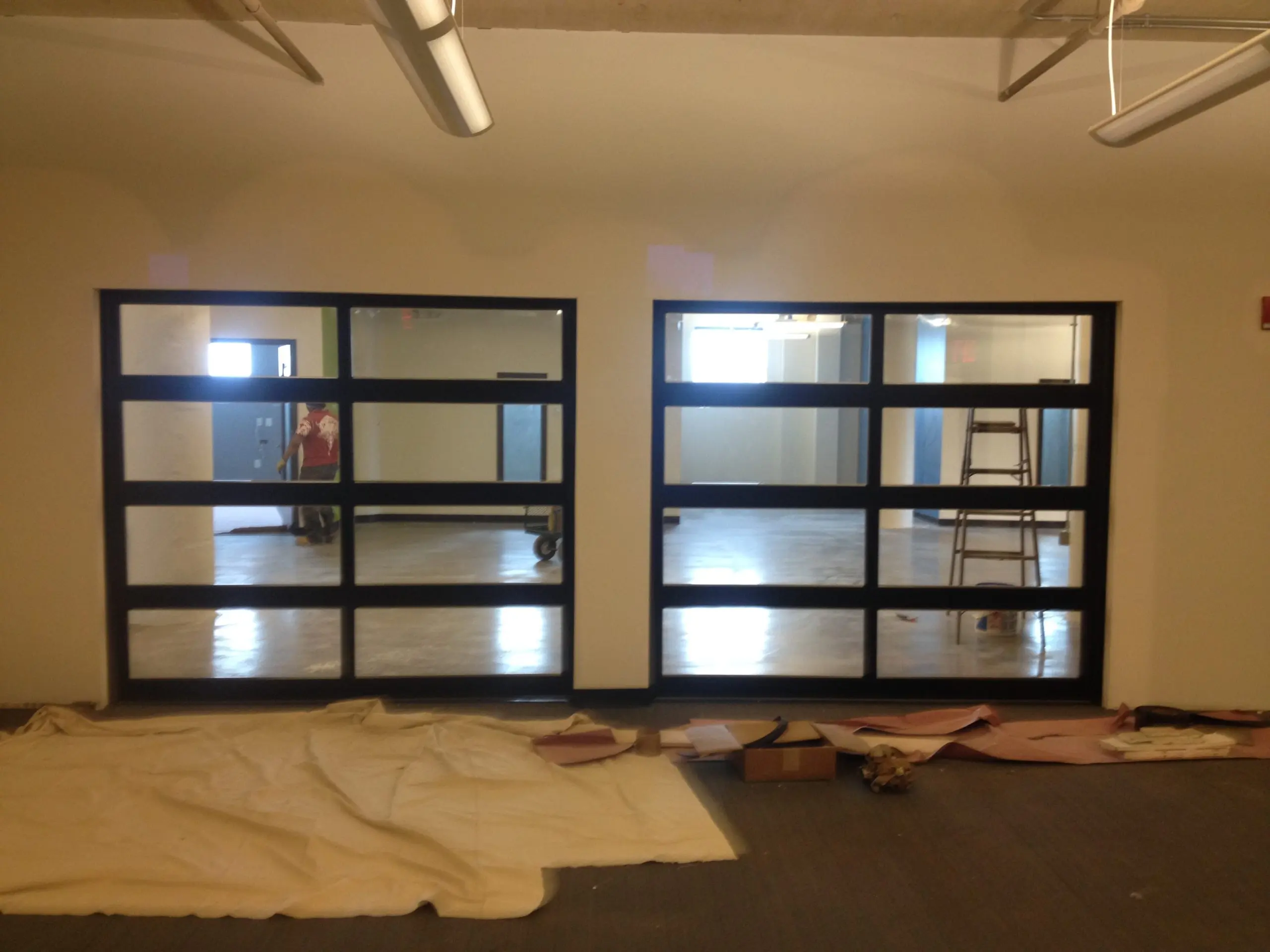 full view glass garage doors