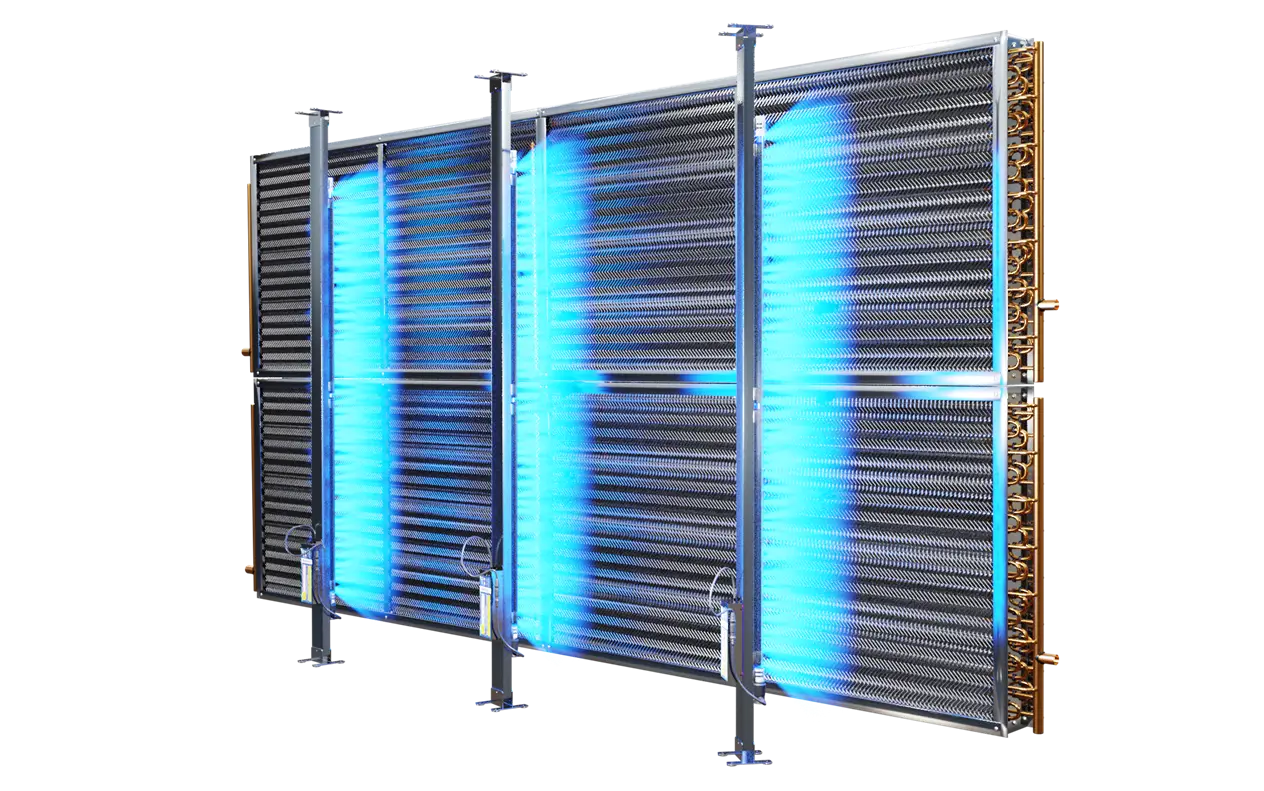 Respicaire BioClean™ Commercial telescoping system by a commercial coil