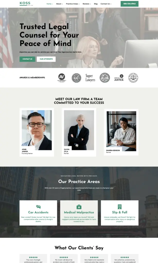 Law Firm Templates fast law firm websites