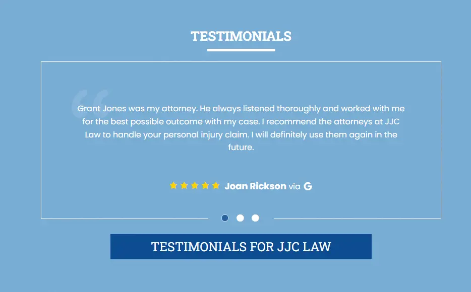 attorney bio page client testimonials
