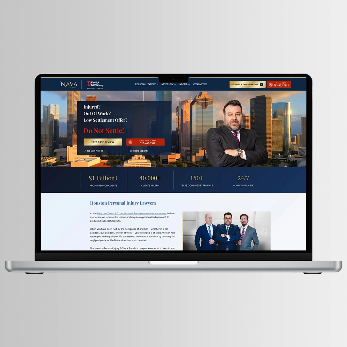 Nava Law Group Website Redesign