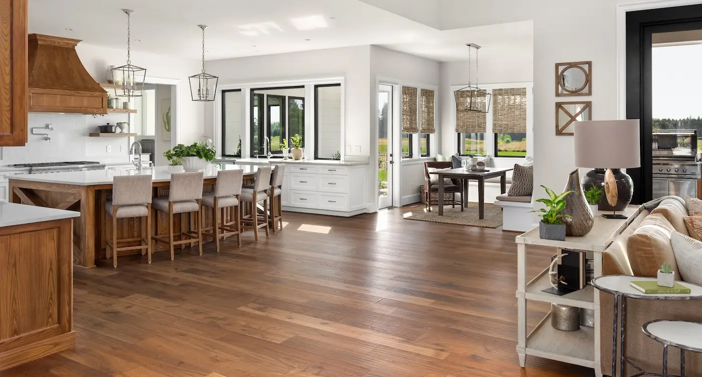 hardwood floor in residential home