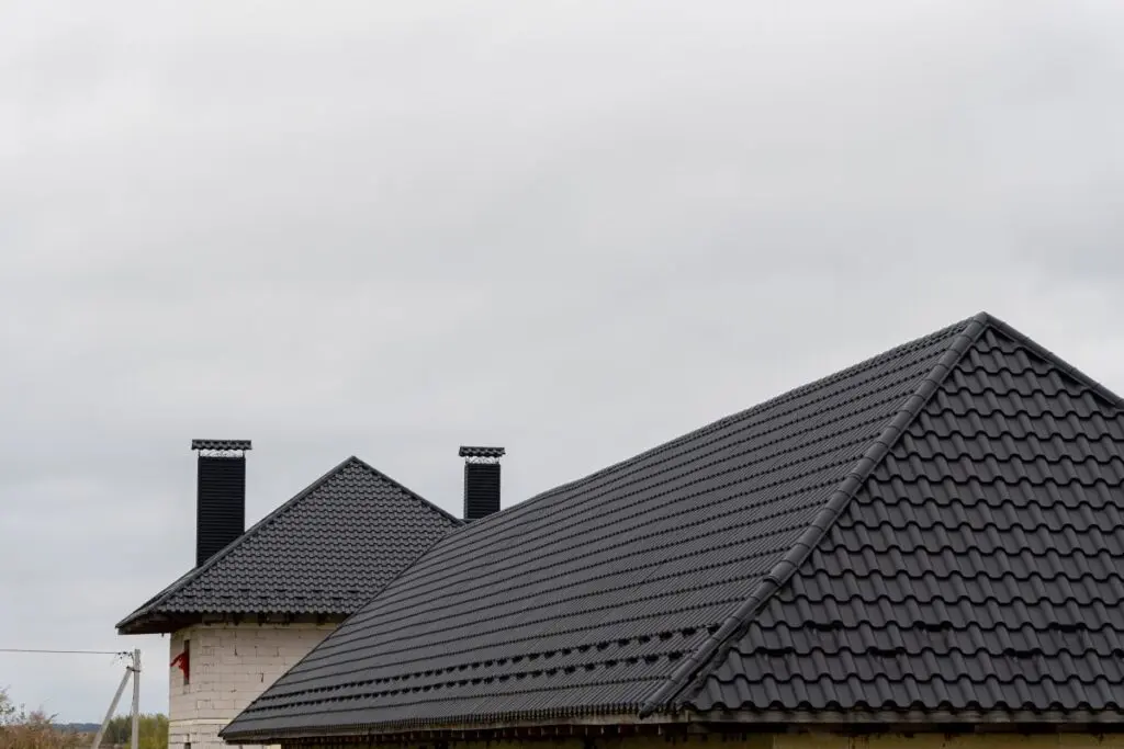 metal roof accents cloudy sky