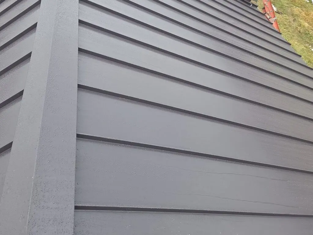 gaf timbersteel closeup grey roof