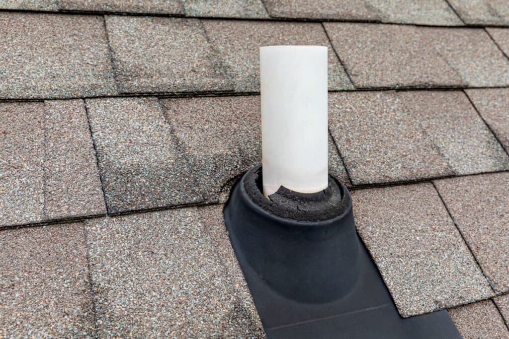 white roof flashing asphalt shingles