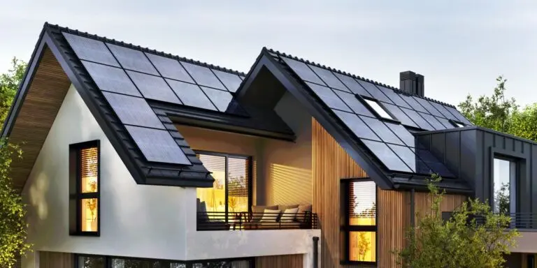 dark hip roof vs gable roof modern beautiful house big windows