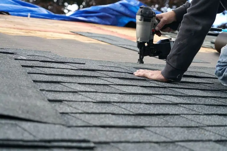 roof being repaired