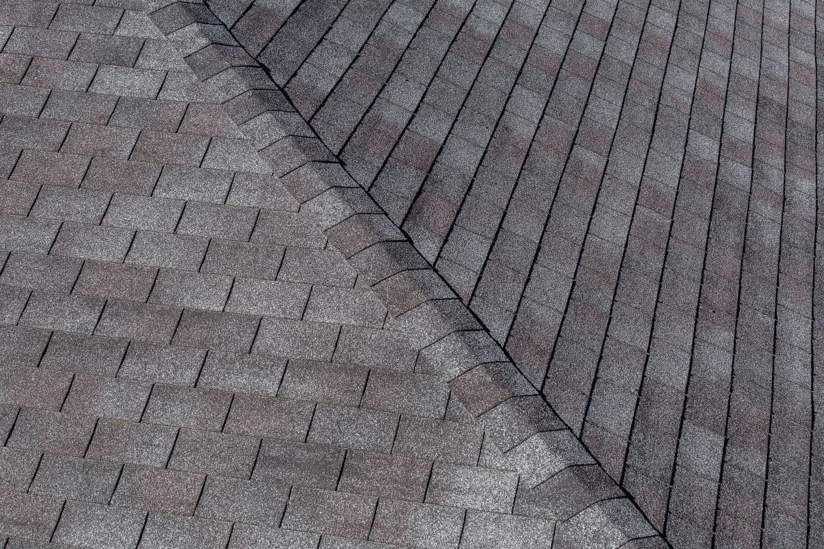 close-up of roofing shingles