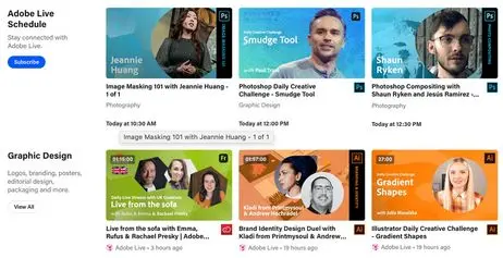 Screenshot of Adobe Live stream