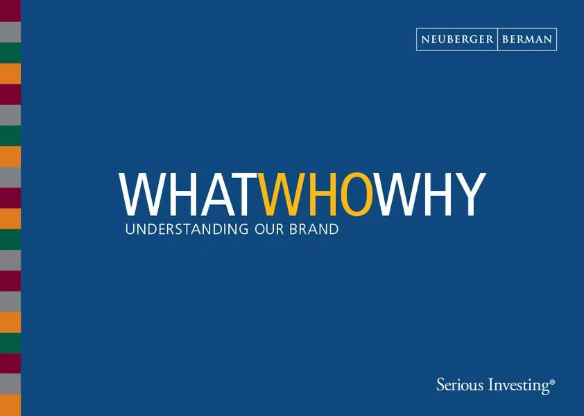 portfolio sample of Neuberger Berman booklet