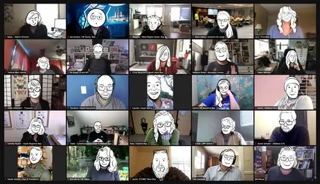 featured image showing virtual Guild national board meeting participants