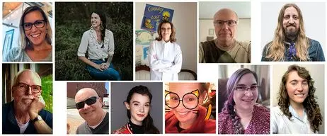 montage of children's illustrators featured in the article