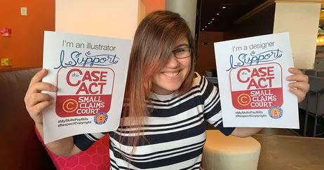 Featured image showing Crisy Meschieri supporting the CASE Act