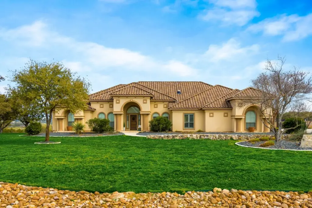 large stucco home