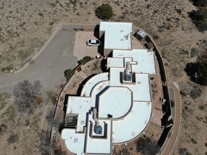 aerial view of tpo roofing new mexico