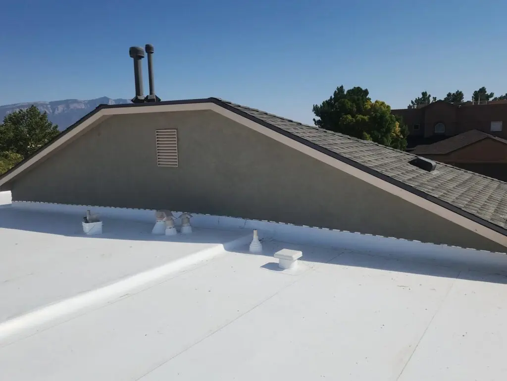 how much sun does my roof get flat TPO roof with shingles