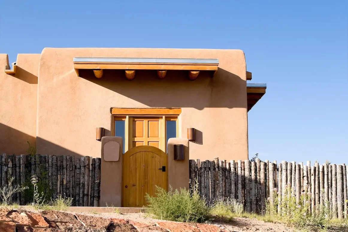 stucco orange home