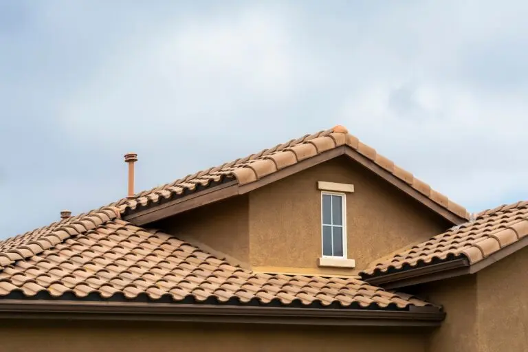 tile roofing stucco brown house