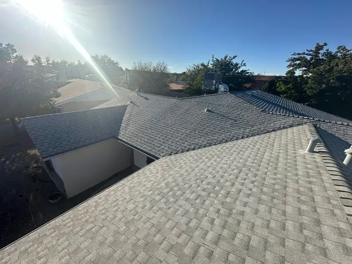 Asphalt roofing project in Central New Mexico completed by our team of Albuquerque roofers.
