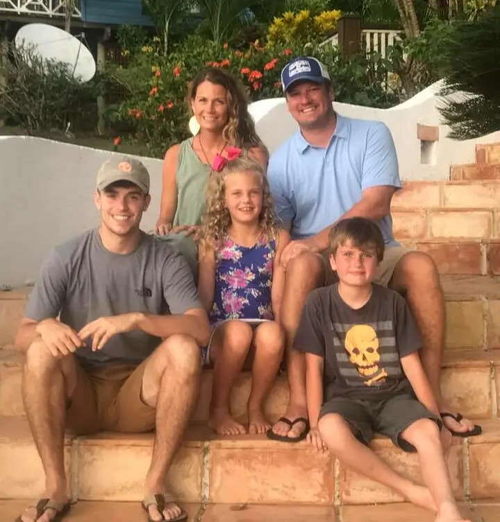 The Schubert family poses for a photo