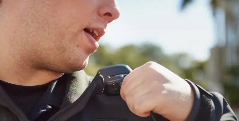 security guard with body camera