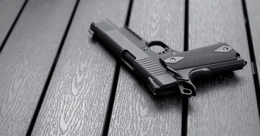 airsoft gun laying on a table