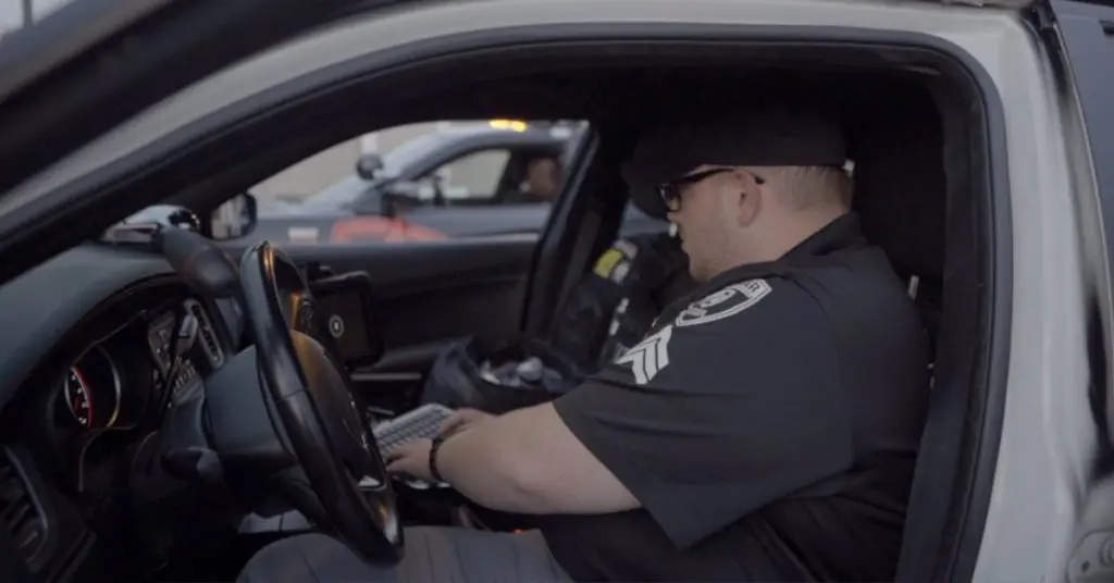 officer in vehicle