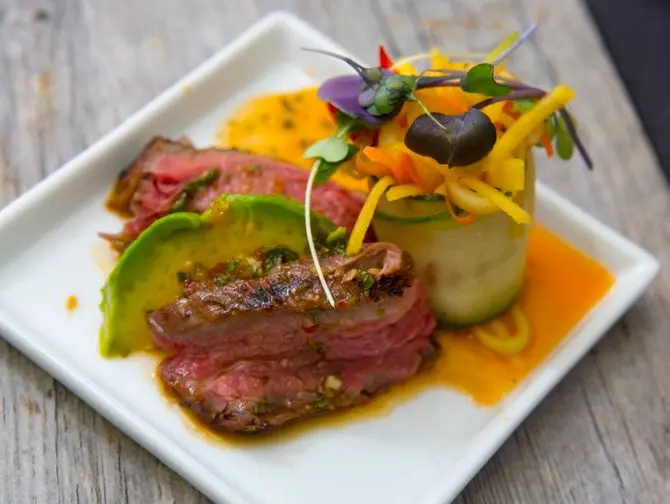 grilled flank steak catering menu item