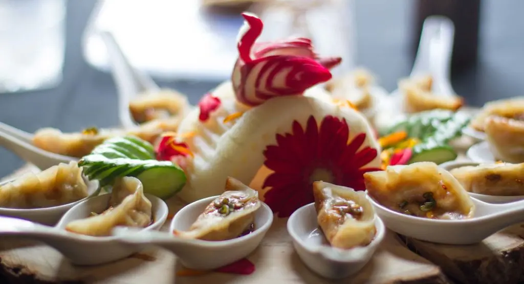 dumplings station setup