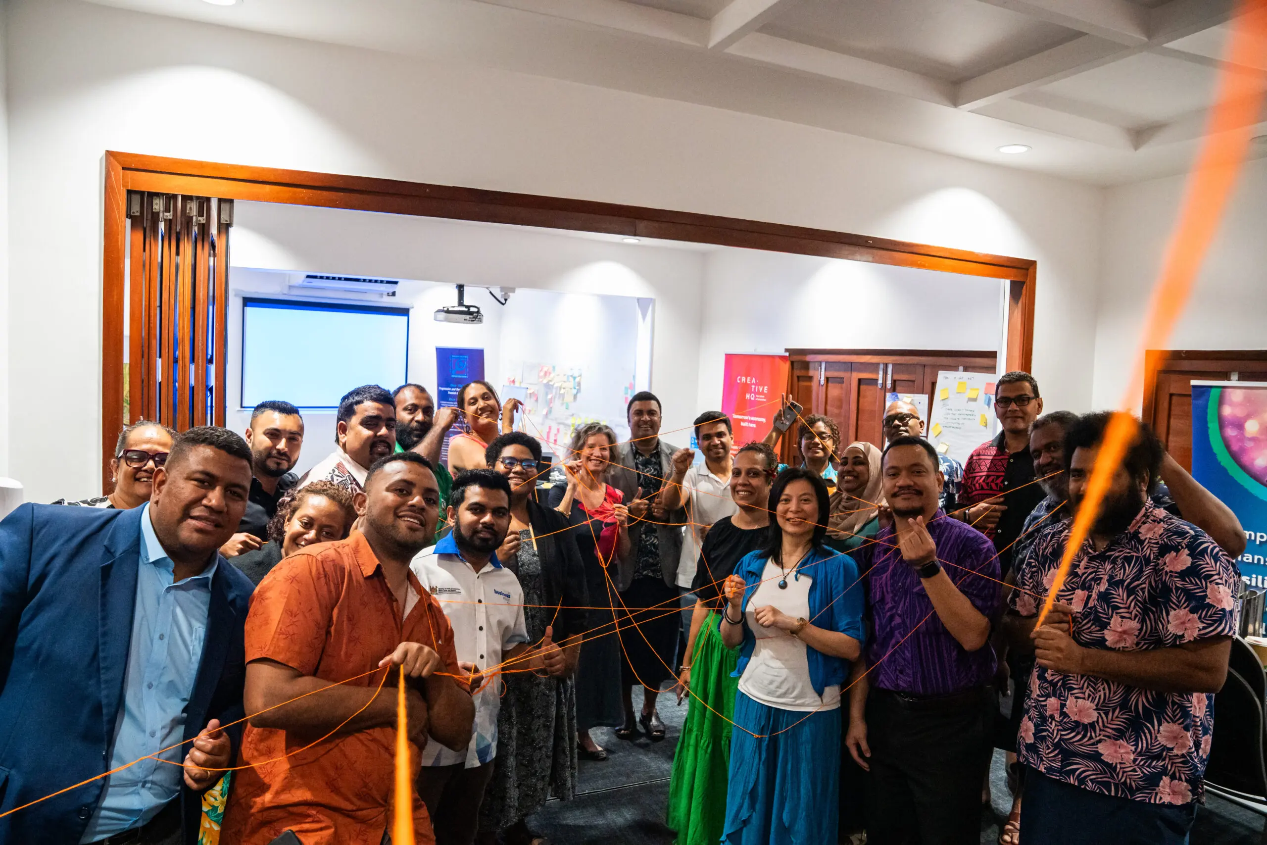 Team building with string exercise