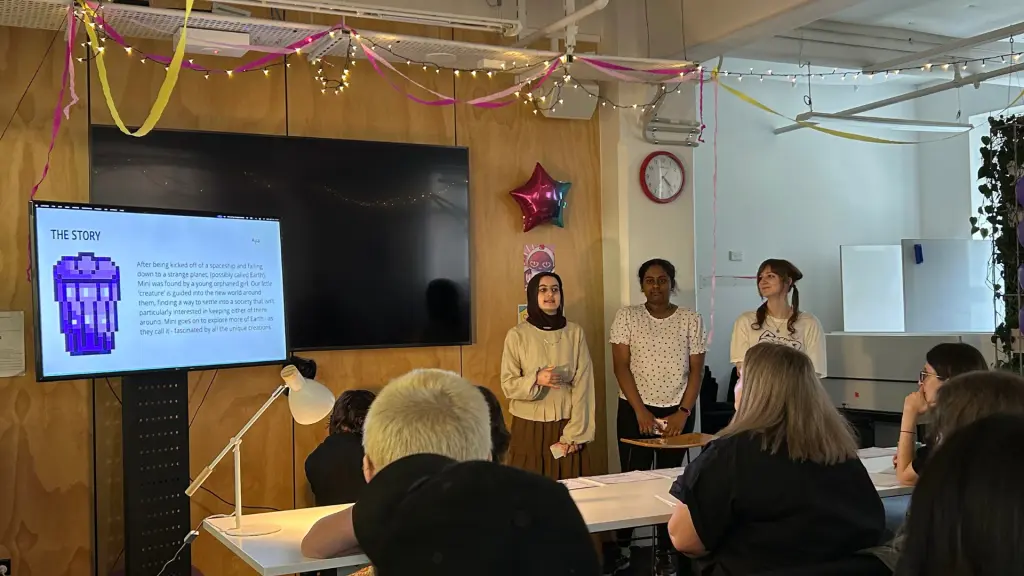 Genesia Girls Create-a-thon presentations.
