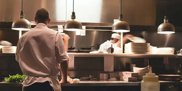 Chefs cooking in a kitchen
