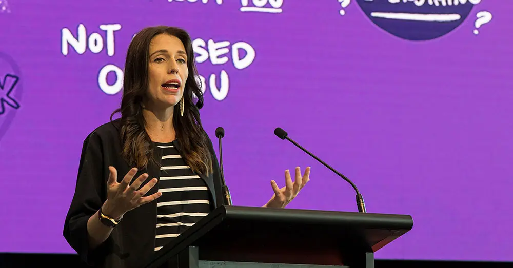 Jacinda Ardern at MOE summit