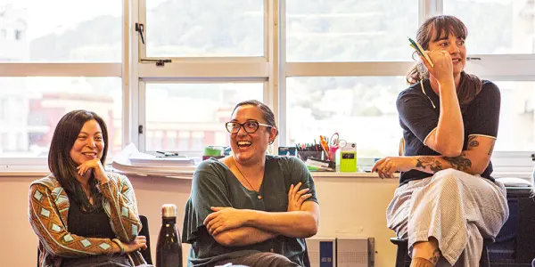 Creative HQ staff working from space