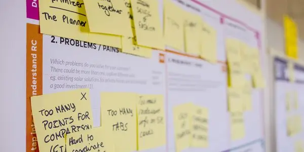 Post its on the board