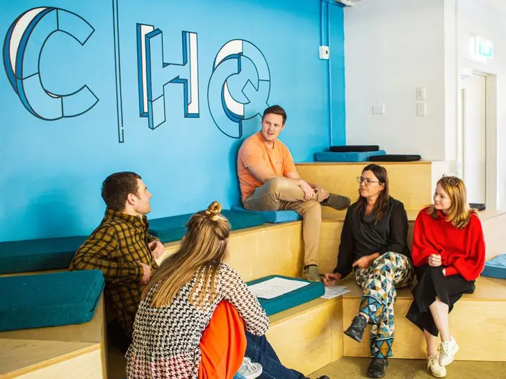People hanging out at Creative HQ