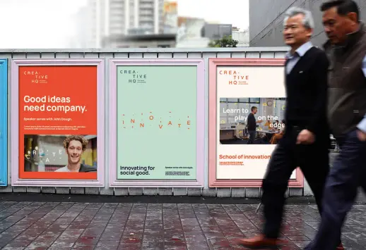 People walking in Wellington city
